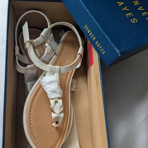 Denver Hayes Women's Sandals. White. Size EUR 41, US 10. NWT. - Picture 1 of 6